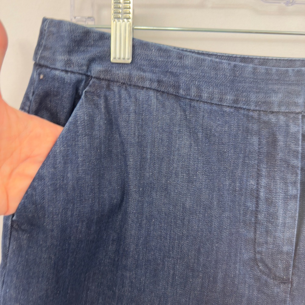 Talbots‎ Womens Blue Stretch Denim Pants Size 12 Straight Leg Classic - Picture 3 of 10